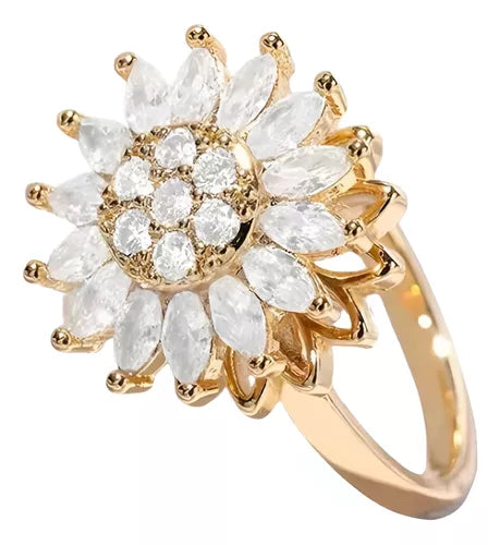 Luzminara™ | Anillo Giratorio Girasol